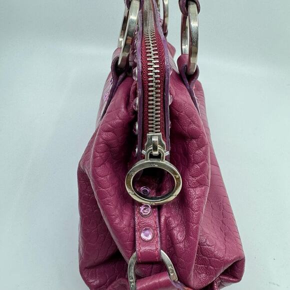 Vintage TOSCA BLU Fuchsia Leather Small Handbag - Picture 6 of 6